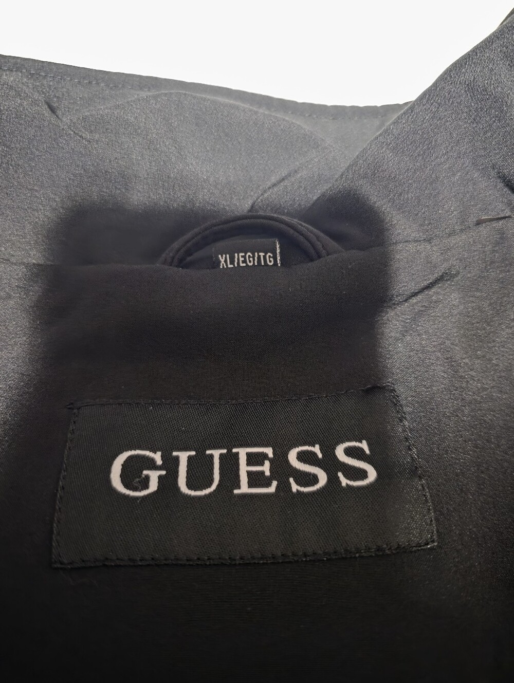 Guess Women's Black Softshell Fleece Lined Lace-Up Coat Jacket XL - Picture 6 of 9